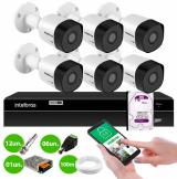 Kit 6 Câmeras Segurança Intelbras 1120B DVR 8 Canais Com HD Completo