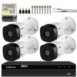 Kit 4 Câmeras Segurança Intelbras 1120B DVR 4 Canais Com HD Completo